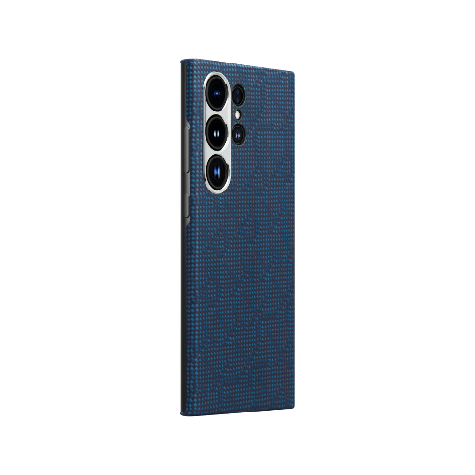 PITAKA Monogramm Taktile Gewebte Hülle für iPhone 16 Pro/Pro Max/iPhone 15 Pro/Pro Max/Galaxy S24 Ultra