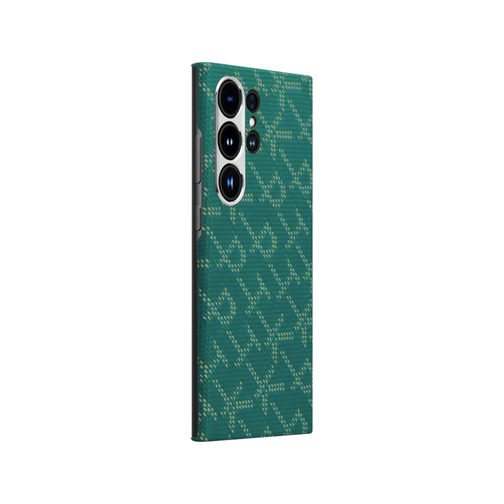 PITAKA Monogramm Taktile Gewebte Hülle für iPhone 16 Pro/Pro Max/iPhone 15 Pro/Pro Max/Galaxy S24 Ultra