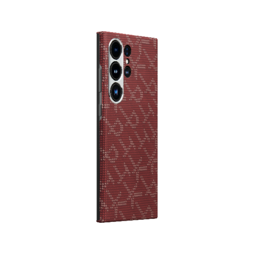 PITAKA Monogramm Taktile Gewebte Hülle für iPhone 16 Pro/Pro Max/iPhone 15 Pro/Pro Max/Galaxy S24 Ultra