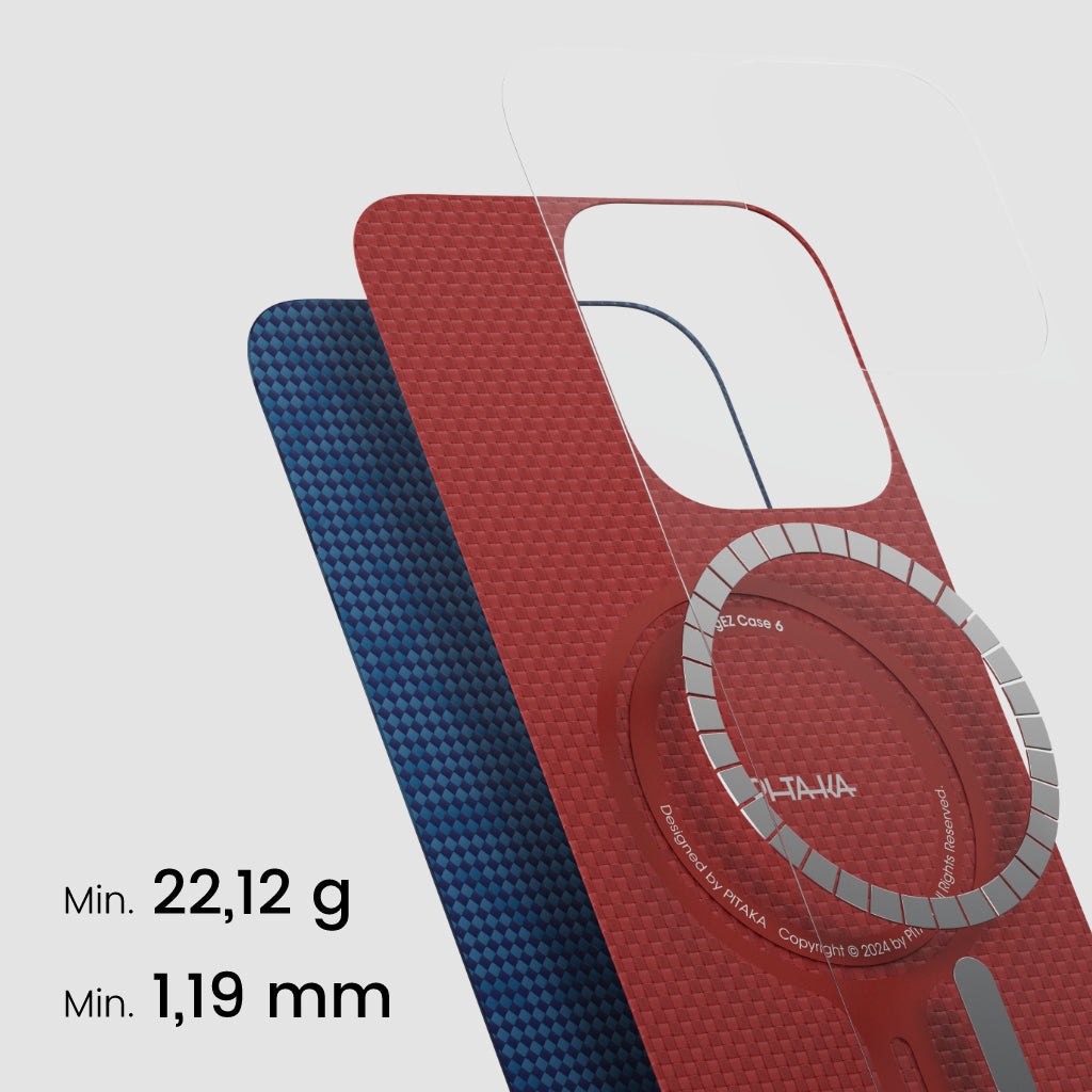PITAKA Monogramm Taktile Gewebte Hülle für iPhone 16 Pro/Pro Max/iPhone 15 Pro/Pro Max/Galaxy S24 Ultra