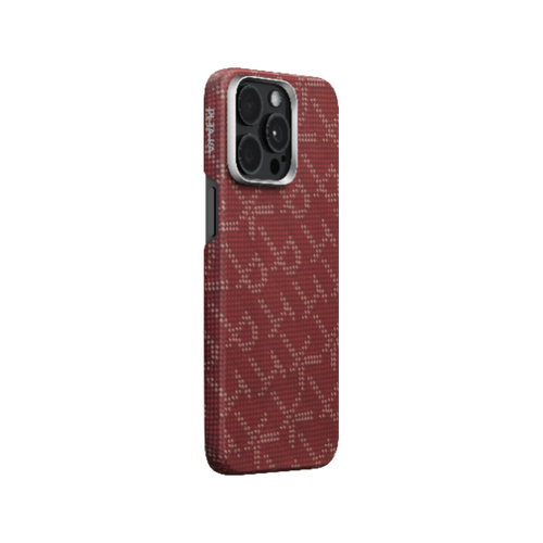 iPhone 15 Pro / Rot/Gold / Ultradünne Hülle