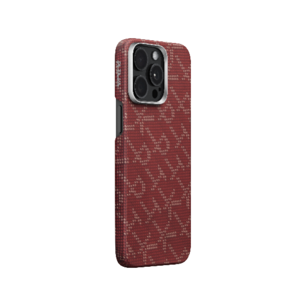PITAKA Monogramm Taktile Gewebte Hülle für iPhone 16 Pro/Pro Max/iPhone 15 Pro/Pro Max/Galaxy S24 Ultra