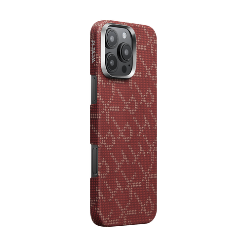 iPhone 16 Pro / Rot/Gold / Ultradünne Hülle