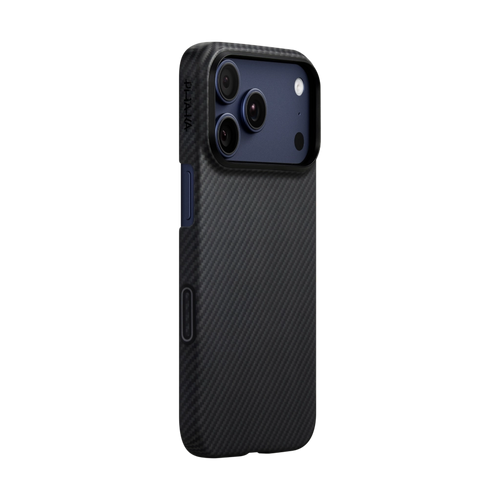 iPhone 17 Pro Max / 600D schwarz/grau (PitaTap™) / Ultradünne Hülle