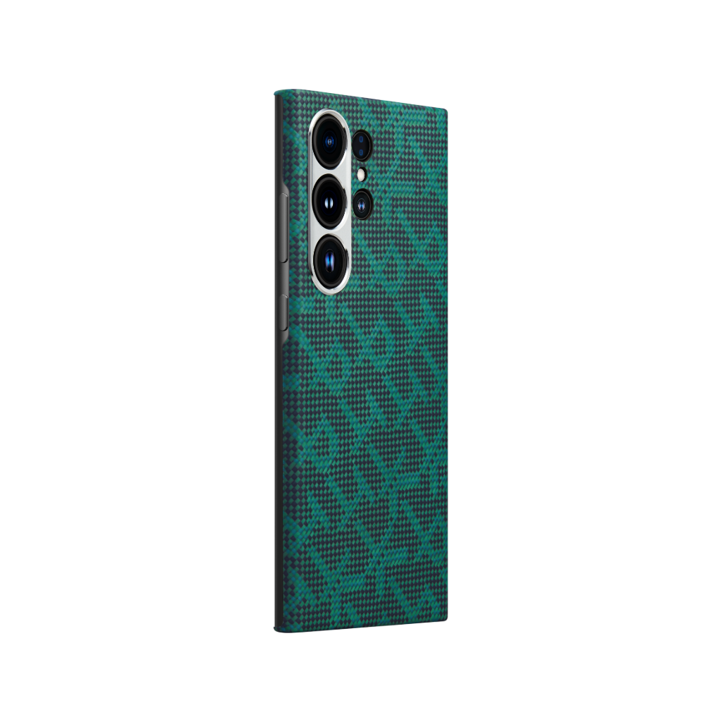 PITAKA Monogramm Taktile Gewebte Hülle für iPhone 16 Pro/Pro Max/iPhone 15 Pro/Pro Max/Galaxy S24 Ultra