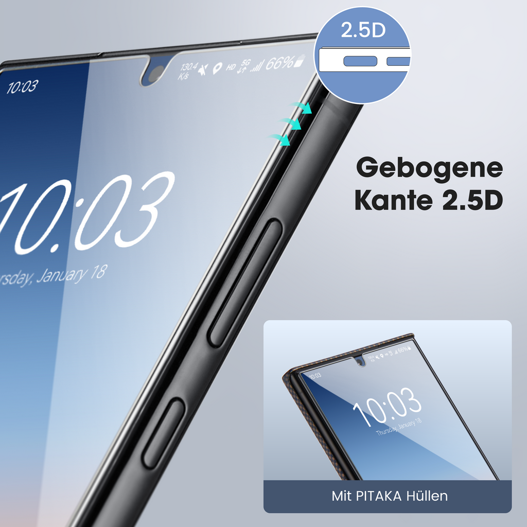 Hartfolie für Samsung S24 Serie (2 Stück) (Punkte)