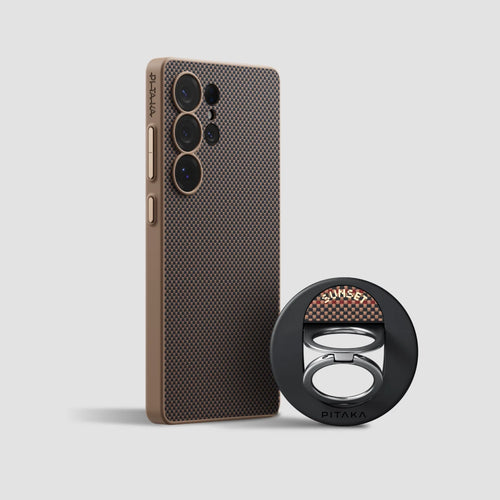 Samsung Galaxy S25 Ultra+ MagEZ Grip 3 / schwarz/gold / PinButton Case