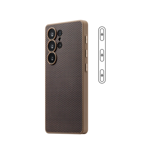 Samsung Galaxy S25 Ultra / schwarz/gold / PinButton Case