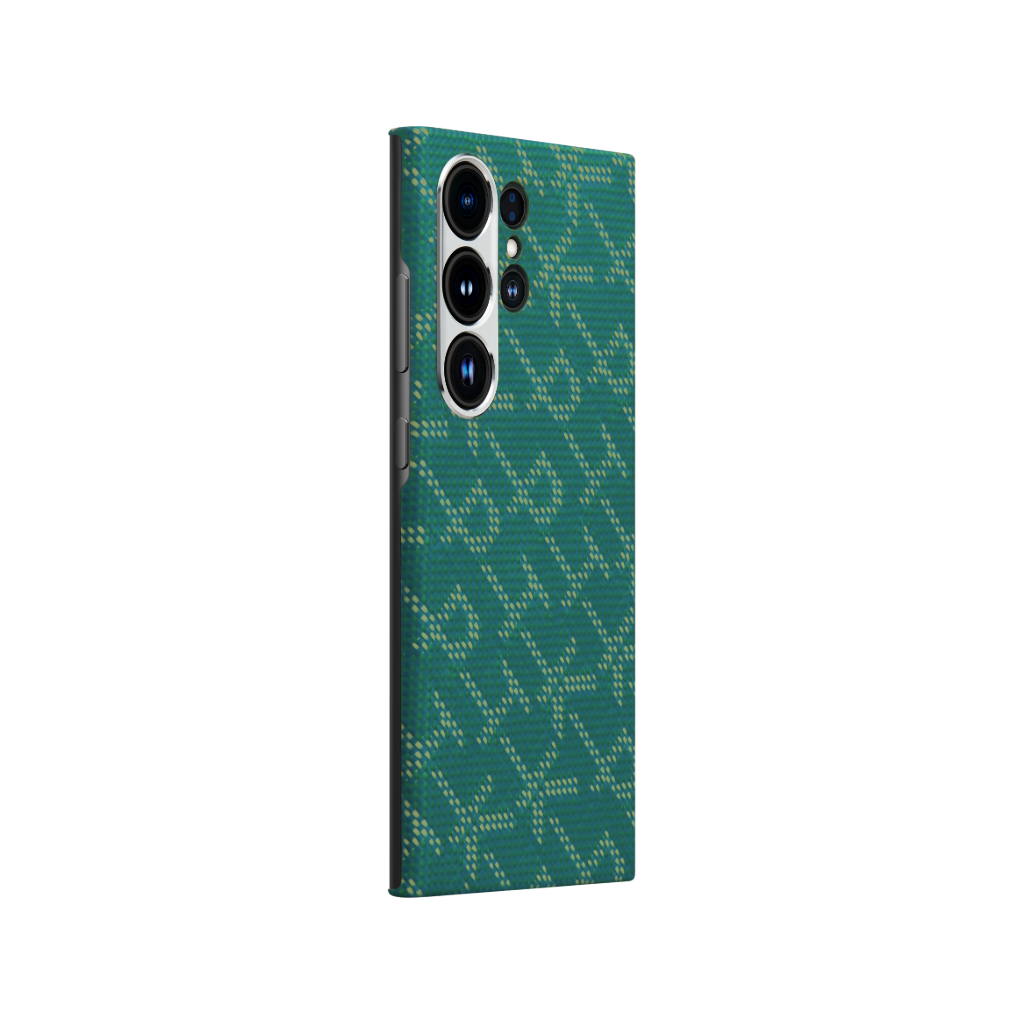 PITAKA Monogramm Taktile Gewebte Hülle für iPhone 16 Pro/Pro Max/iPhone 15 Pro/Pro Max/Galaxy S24 Ultra