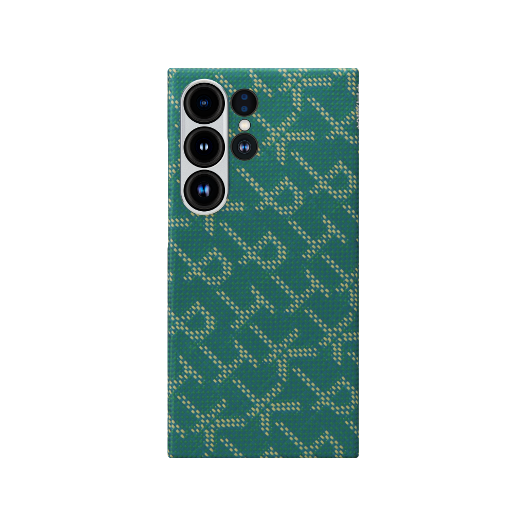 PITAKA Monogramm Taktile Gewebte Hülle für iPhone 16 Pro/Pro Max/iPhone 15 Pro/Pro Max/Galaxy S24 Ultra
