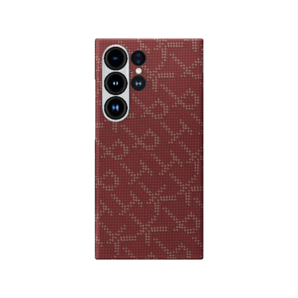 PITAKA Monogramm Taktile Gewebte Hülle für iPhone 16 Pro/Pro Max/iPhone 15 Pro/Pro Max/Galaxy S24 Ultra