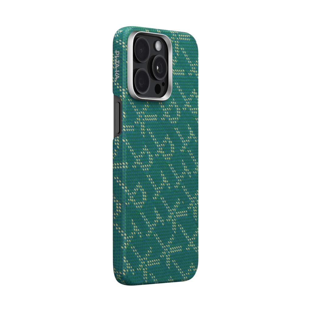 PITAKA Monogramm Taktile Gewebte Hülle für iPhone 16 Pro/Pro Max/iPhone 15 Pro/Pro Max/Galaxy S24 Ultra