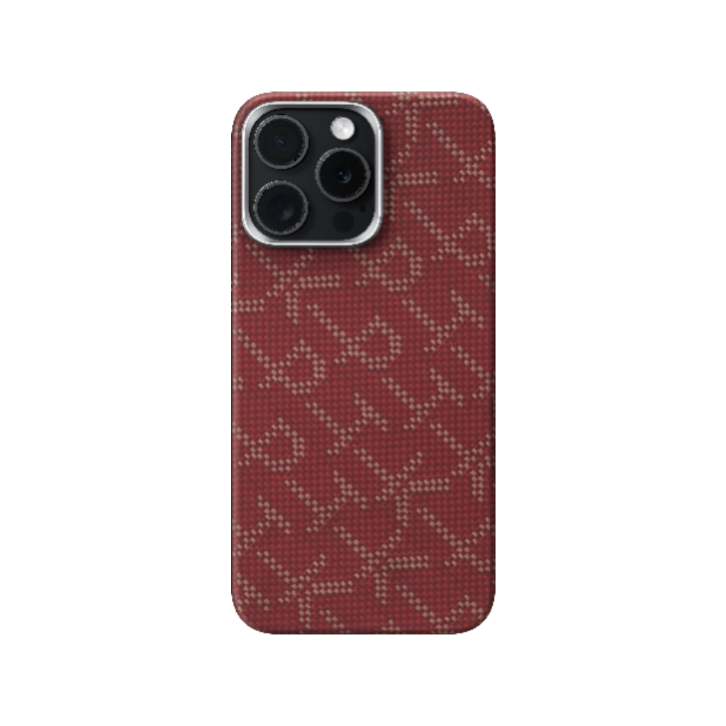 PITAKA Monogramm Taktile Gewebte Hülle für iPhone 16 Pro/Pro Max/iPhone 15 Pro/Pro Max/Galaxy S24 Ultra