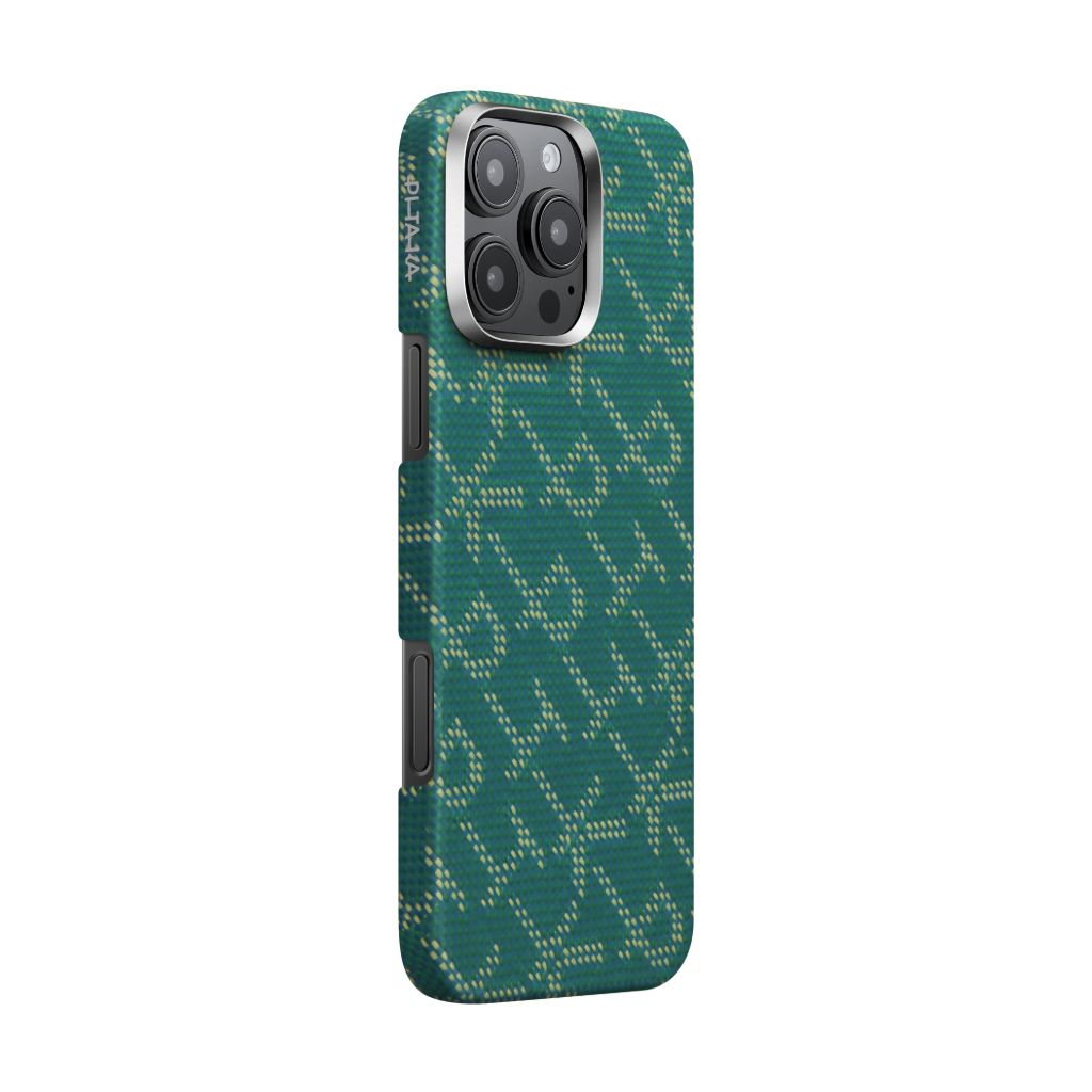 PITAKA Monogramm Taktile Gewebte Hülle für iPhone 16 Pro/Pro Max/iPhone 15 Pro/Pro Max/Galaxy S24 Ultra