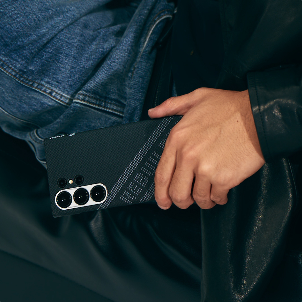 Re-TROS Kollaborative Taktile Gewebte Hülle für iPhone 16 Pro/Pro Max/iPhone 15 Pro/Pro Max/Galaxy S24 Ultra