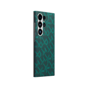 PITAKA Monogramm Taktile Gewebte Hülle für iPhone 16 Pro/Pro Max/iPhone 15 Pro/Pro Max/Galaxy S24 Ultra